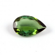 Natural green tourmaline 11x7mm pear facet 1.75 cts